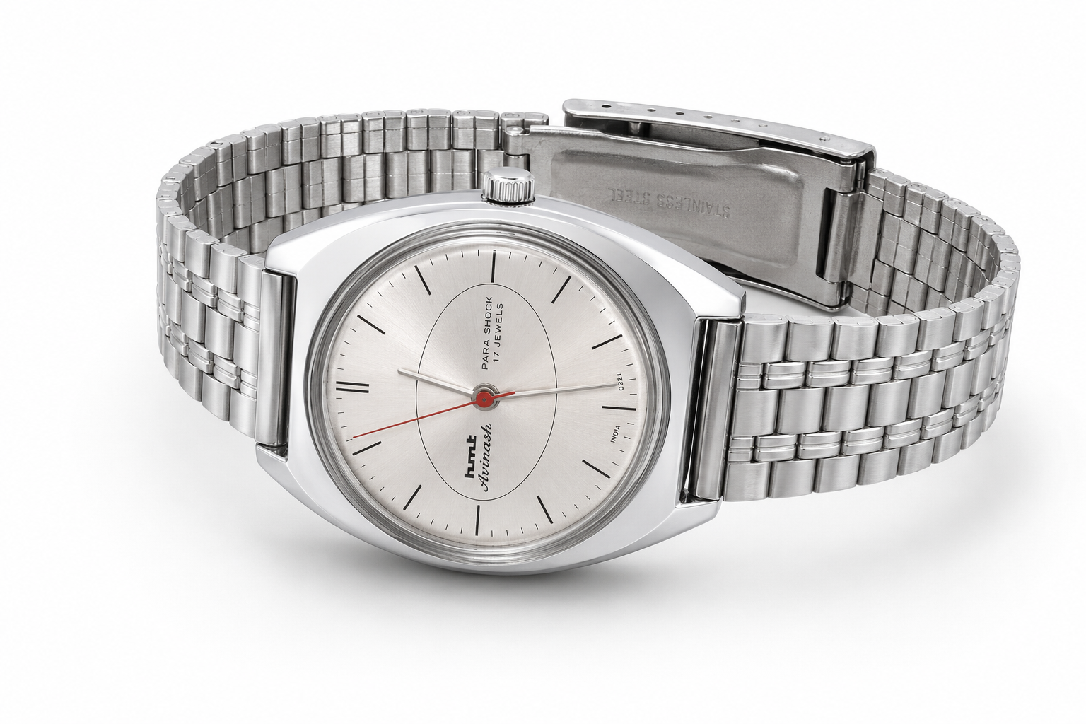 HMT Avinash Vintage Manual Winding Watch for Men Stainless Steel  3