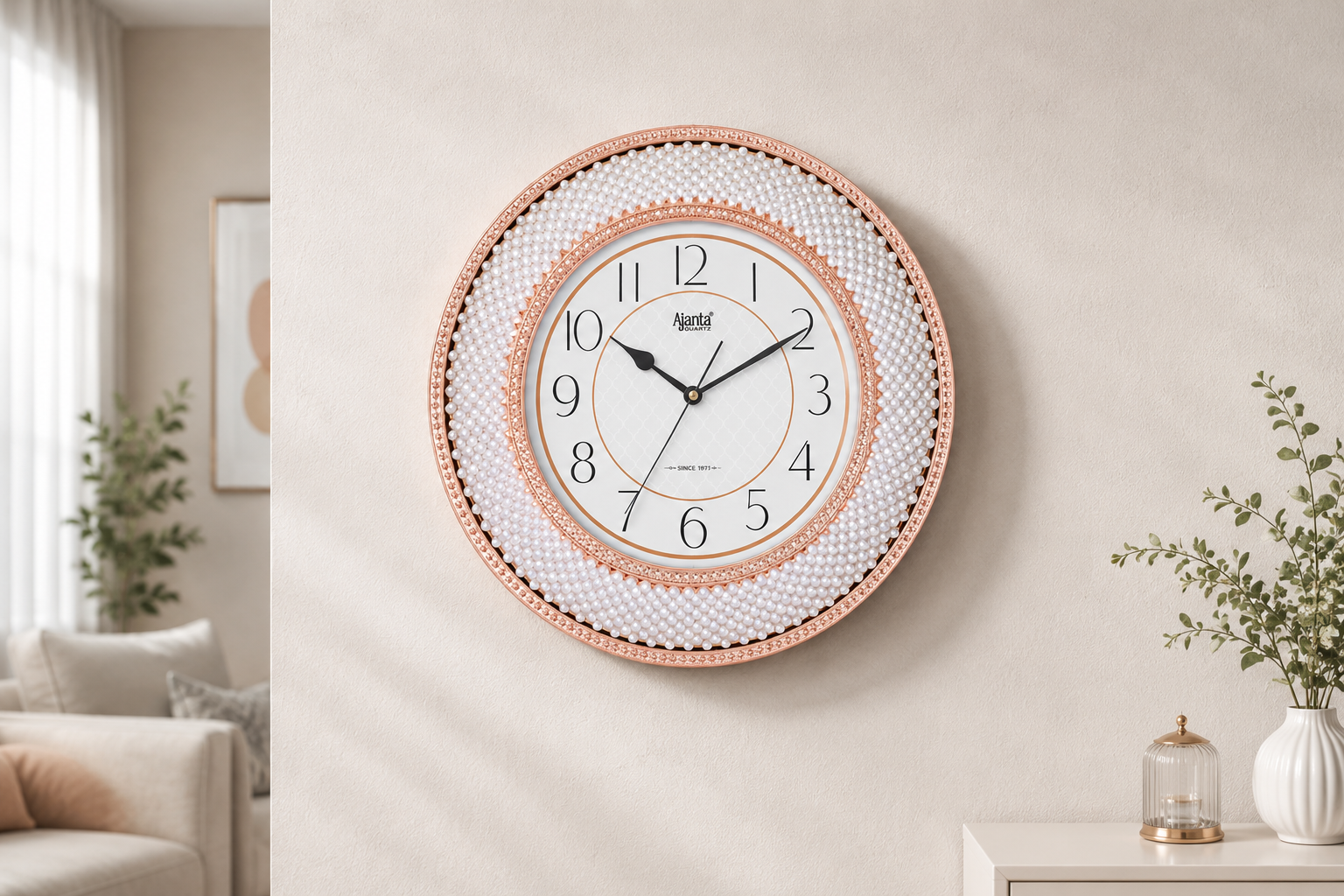 Ajanta 8777 Copper Designer Sweep Wall Clock – Silent with 1-Year Warranty 4