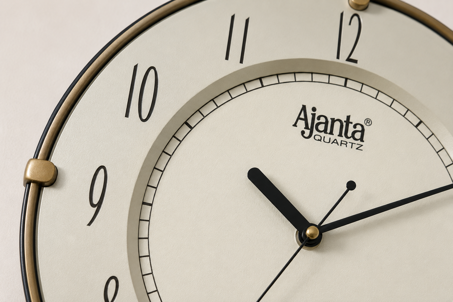 Ajanta 1197 Ivory Fancy Wall Clock – Compact & Elegant 3