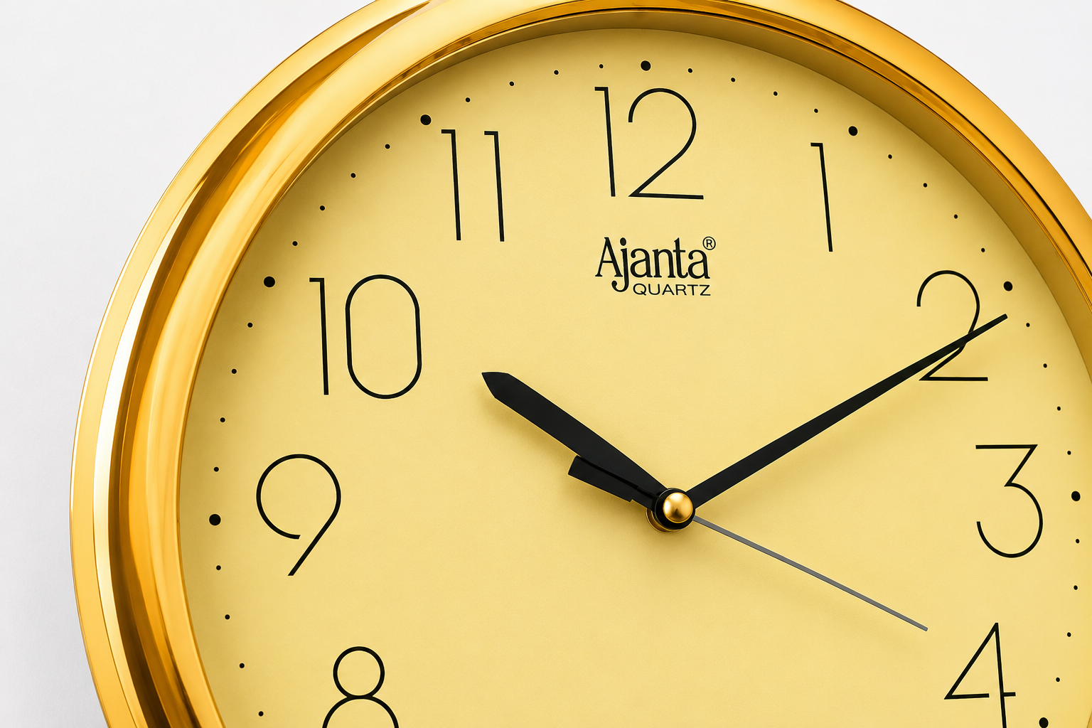Ajanta 957 Premium Golden Wall Clock 10 Inch with 1 Year Warranty 3