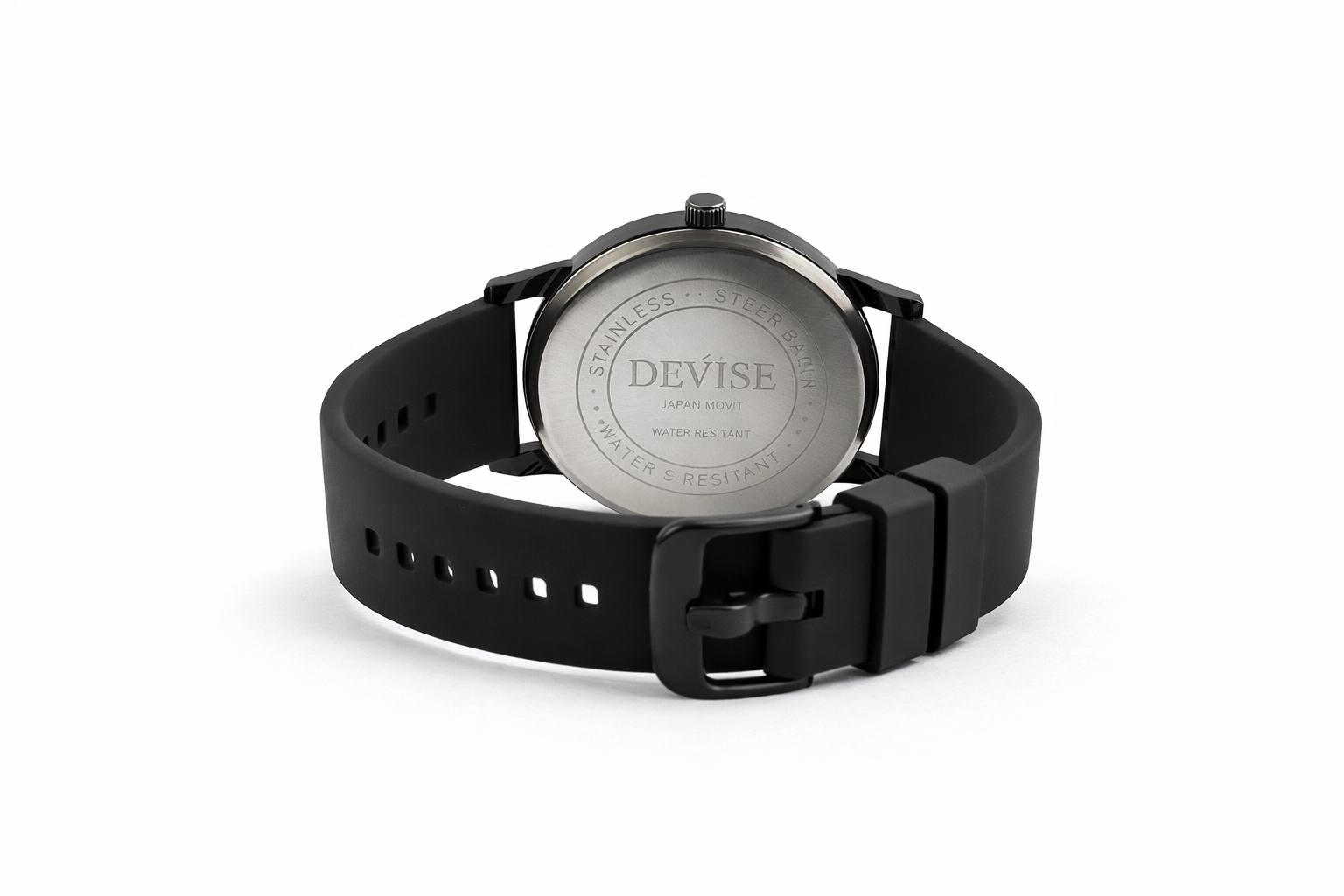 Devise Black Multi-Dial Silicone Strap Wrist Watch – 42mm 3