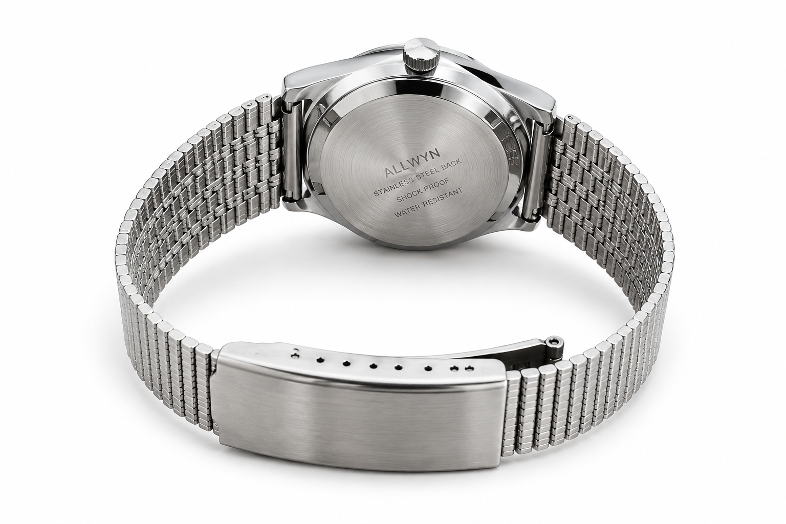 Allwyn Manual Winding Watch for Men with Stainless Steel Bracelet 4