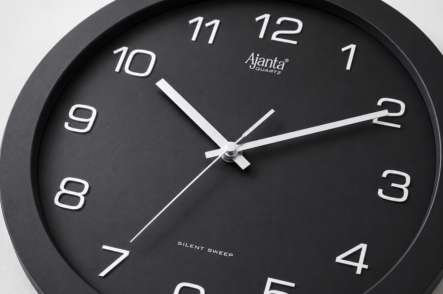 Ajanta 1057 Black Designer 12 inch Wall Clock – Real Silent Sweep with 1-Year Warranty 3