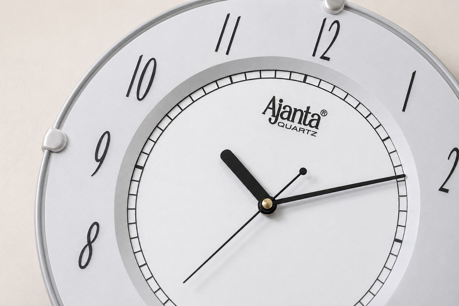 Ajanta 1197 White Fancy Wall Clock – Slim Design, 1-Year Warranty 3