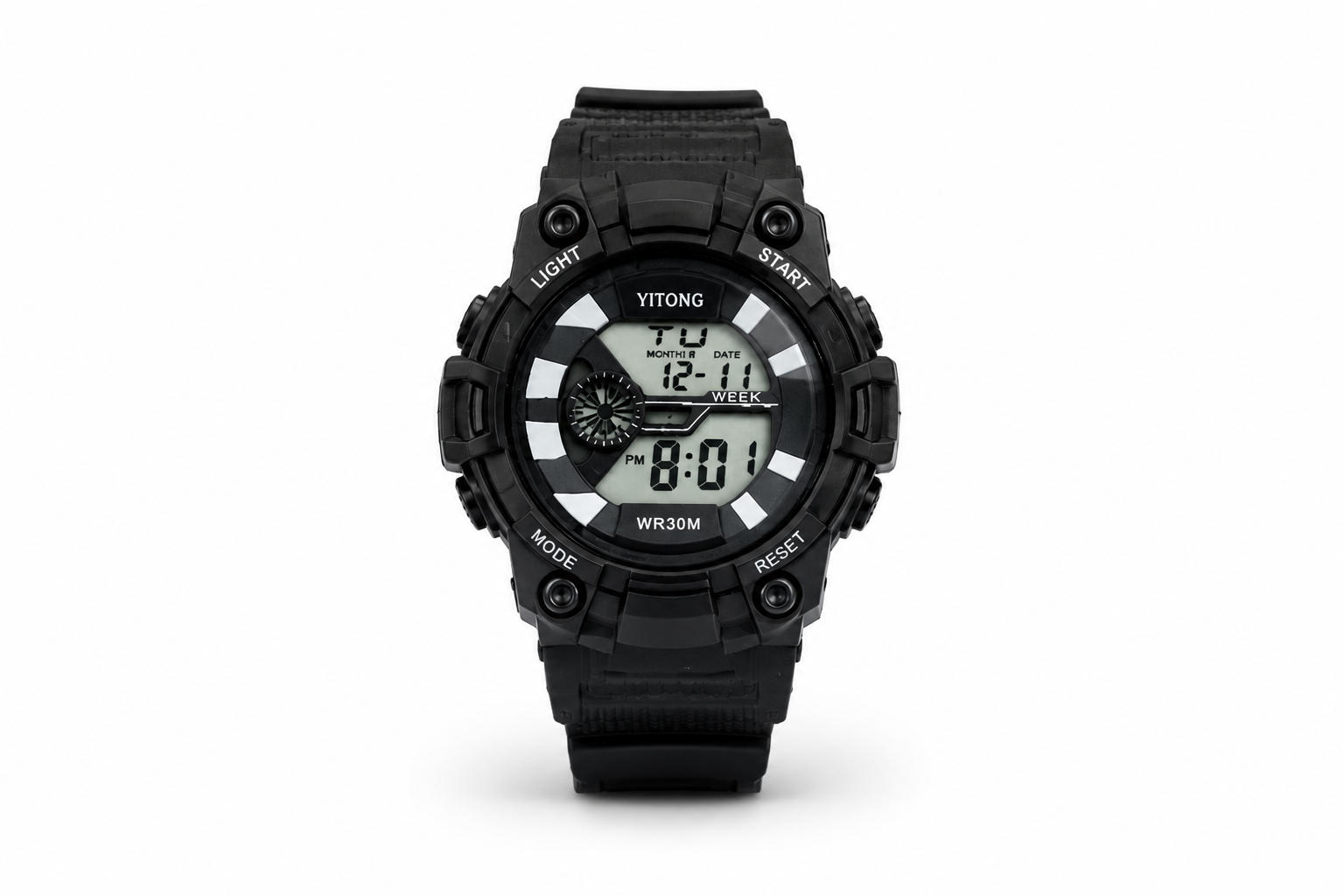 Water Resistant Digital Sports Watch for Men Black Outdoor Adventure Watch 3