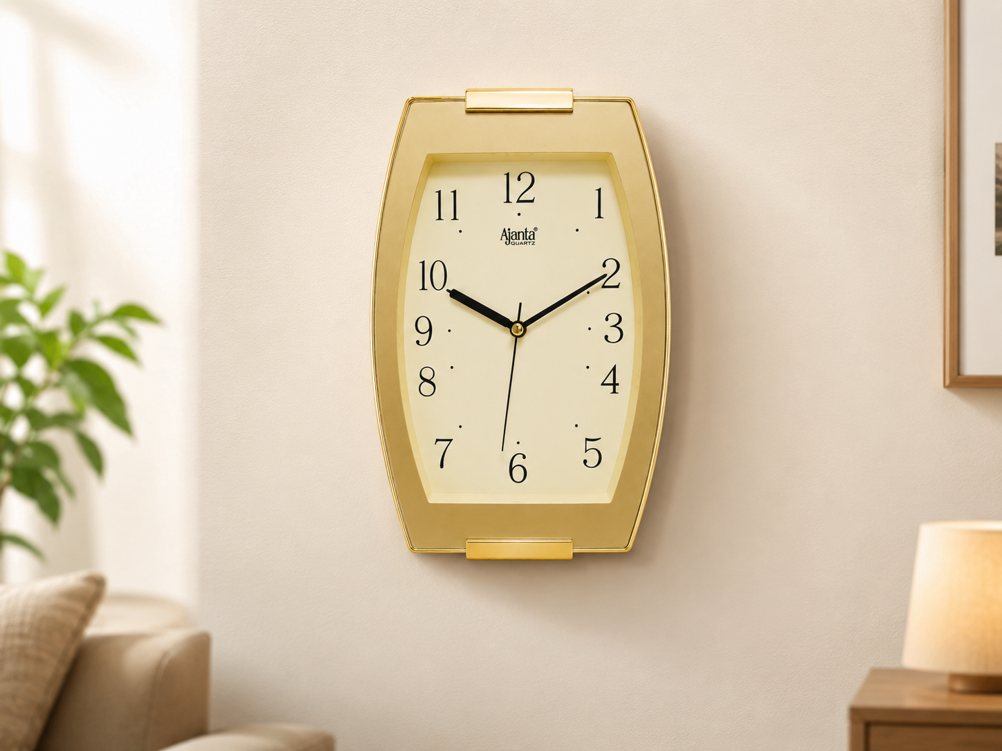 Ajanta 1337 Golden Wall Clock 11 Inch with 1 Year Warranty 4